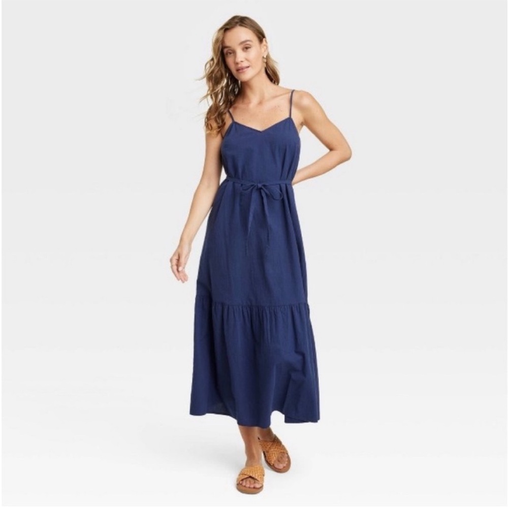 Women's Sleeveless Maxi
Sundress Universal Thread - Blue / denim size small